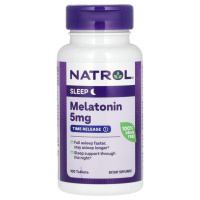 Мелатонін Підвищеної Сили Дії 5 мг, Melatonin, Natrol, 100 таблеток