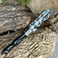 Вилка Mzavod с деревянной ручкой для снятия мяса 280х2мм черная