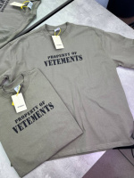 Футболка хаки Vetements Property f652