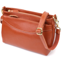 Женская сумка из натуральной кожи с формоустойчивым дном Vintage 22983 Коричневый