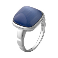 Серебряное кольцо CatalogSilver с кошачьим глазом 5.69ct, вес изделия 5,3 гр (2015147) 17 размер