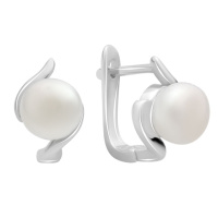 Серебряные серьги CatalogSilver с натуральным жемчугом (2187073)