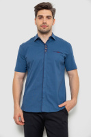 Сорочка чоловіча з принтом, колір синій, 214R7020