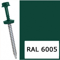 Саморіз для кріплення листового металу RAL 6005 (мохово-зелений) 4,8*35 мм
