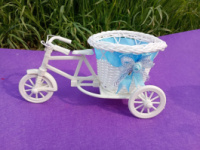 Декоративный велосипед для цветов/ голубой / 10.5 х 23 см