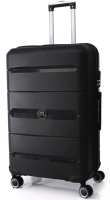 Велика валіза на колесах із поліпропілену 93L My Polo, Туреччина чорна