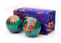 Масажні кулі Баодинга в емалі Сакура зелені 4.7 см