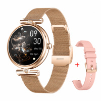 Жіночий розумний годинник Modfit Eclipse Gold Mesh з AMOLED дисплеєм та додатковим ремінцем
