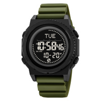 Чоловічий спортивний годинник Skmei 2626AG Army Green з компасом та крокоміром