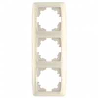 Рамка VIKO 3-я вертикальная кремовая