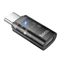 Перехідник HOCO UA36D C male to iP female transparent adapter (6942007647236)