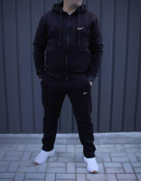 Утеплений костюм батал унісекс Nike чорний