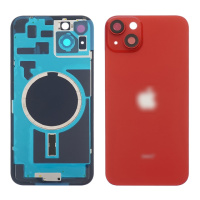 Заднее стекло корпуса для Apple iPhone 14 Plus Red (красное) с рамкой и стеклом камеры