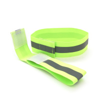 Глянцевый светоотражающий эластичный ремешок на запястье или щиколотку, цена за комплект 2шт, Light Green