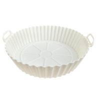 Форма в аерогриль круглая силиконовая 19392 20х20х5 см молочная