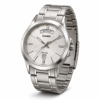 Чоловічий годинник Casio MTP-1381D-7A з нержавіючої сталі, сріблястий класичний дизайн