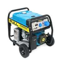 Генератор бензиновый FULL FGL 8000LE, 1-фазный 230V, 50Hz, 8.1kVA/6.5kW, бак 28 л, расход 2.6 л/ч,  ручной/стартер (без АКБ), 720х530х610 мм, 78 кг