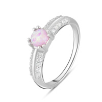 Срібне кільце SilverBreeze з опалом 0.199ct (2086147) 17.5 розмір