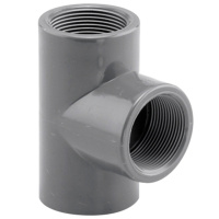 Трійник 90° ПВХ Hidroten 1002323, з внутрішньою різьбою, d1«