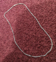 Цепочка 65 см. плетение «Гекон» из нержавеющей стали для армейского жетона.