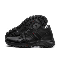 Черевики зимові Columbia з натуральної шкіри та набивної шерсті чорні