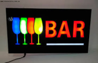 Світлодіодна рекламна вивіска «BAR» розміром 43х23 см із підсвічуванням.