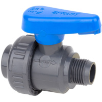 Кран кульовий ПВХ Effast d2« ВР-НР, із зовнішньою різьбою