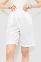 Шорти жіночі вільного крою тканина льон, колір білий, 177R023