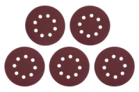 Круг шлифовальный на липучке Intertool 125 мм × Р220 с отверстиями (5 шт.) (BT-0590)