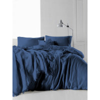 Комплект постільної білизни SoundSleep Muslin Dark Blue євро (93197663)