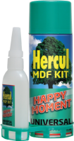 Супер клей з активатором HAPPY MOMENT (25 гр+100 мл) / HERCUL
