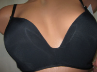 Бюстгальтер безшовний 38/85В чорний на поролоні без кісточок