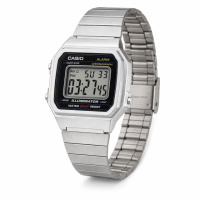 Чоловічий годинник Casio B650WD-1A з електронним циферблатом та сталевим браслетом