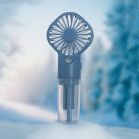Мини вентилятор ручной на аккумуляторе EHF-12 Синий, портативный вентилятор с распылением воды (ST)