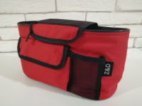 Сумка-органайзер Z&D для коляски (Красный). Удобная универсальная летняя сумка для коляски на любую ширину ручки