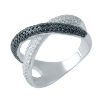 Серебряное кольцо CatalogSilver с фианитами, вес изделия 3,93 гр (1987216) 16.5 размер