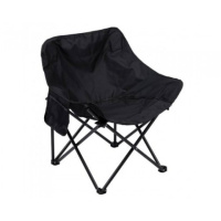 Складной туристический стул со стальным каркасом 44х44х70 см Черный