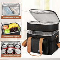 Сумка-холодильник 26х25х18 см 15 л (термо-сумка) чорна