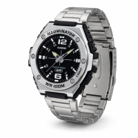 Чоловічий годинник Casio MWA-100HD-1A Спортивний з металевим браслетом та водозахистом 10 ATM