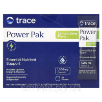 Електроліти, смак лимон-лайм, Electrolyte Stamina PowerPak, Trace, 30 пакетів