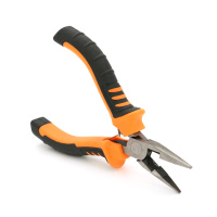 Длинногубцы, черно-оранжевые ручки, 125мм, 55гр
