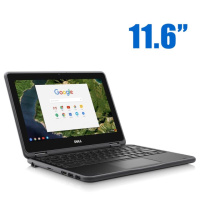 Нетбук Dell Chromebook 11-3180 / 11.6« (1366x768) TN / Intel Celeron N3060 (2 ядра по 1.6 - 2.48 GHz) / 4 GB DDR3 / 16  GB eMMC / Intel HD Graphics