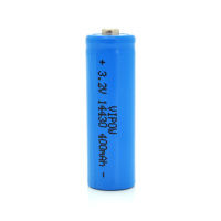 Літій-залізо-фосфатний акумулятор 14430 Lifepo4 Vipow IFR14430 TipTop, 400mAh, 3.2V, Blue Q50/500