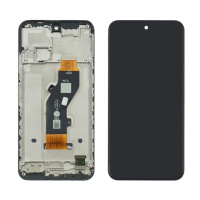 Дисплей для Tecno Spark 30C (KL5n) с чёрным тачскрином и корпусной рамкой