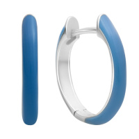 Серебряные серьги CatalogSilver с фианитами, емаллю (60002192)