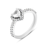 Серебряное кольцо CatalogSilver с фианитами, вес изделия 2,32 гр (60002060) 16.5 размер