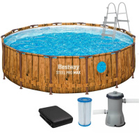 Каркасний басейн Bestway 561JM (427х107 см) з картриджним фільтром, тентом та драбиною