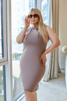 Літня сукня без рукавів «Catalina» оптом та по дропшипінгу | Батал | Розпродаж моделі Мокко, 50-52