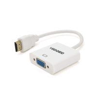 Конвертер VEGGIEG H-V1W HDMI (папа) на VGA(мама) 25cm, White, Пакет