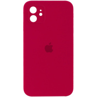 Чохол для Apple iPhone 11 (6.1«») - Silicone Case Square Full Camera Protective (AA) Червоний / Rose Red - купити в SmartEra.ua